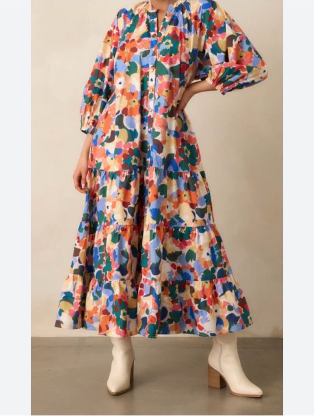 Prosperina Bright Multicolor Floral Tiered y